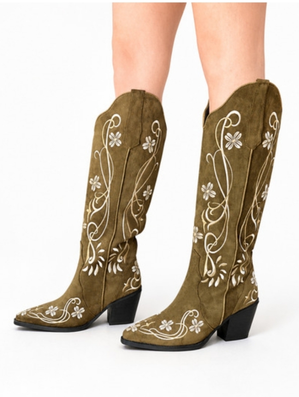 BRAND NEW Size 9 Embroidered Cowboy Heeled Boots